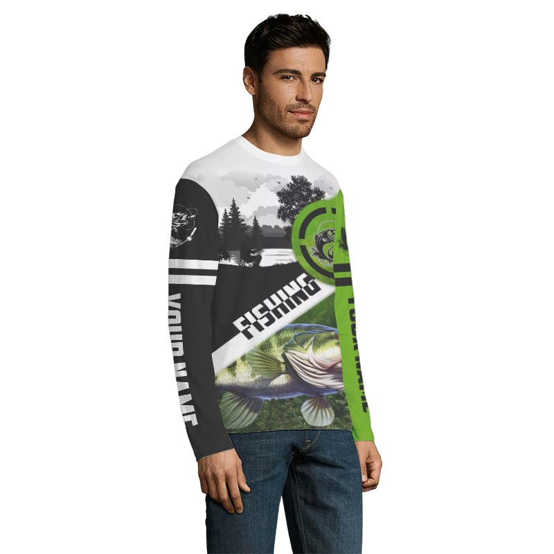 Largemouth Bass Fishing customized long sleeve fishing shirts NPQ1