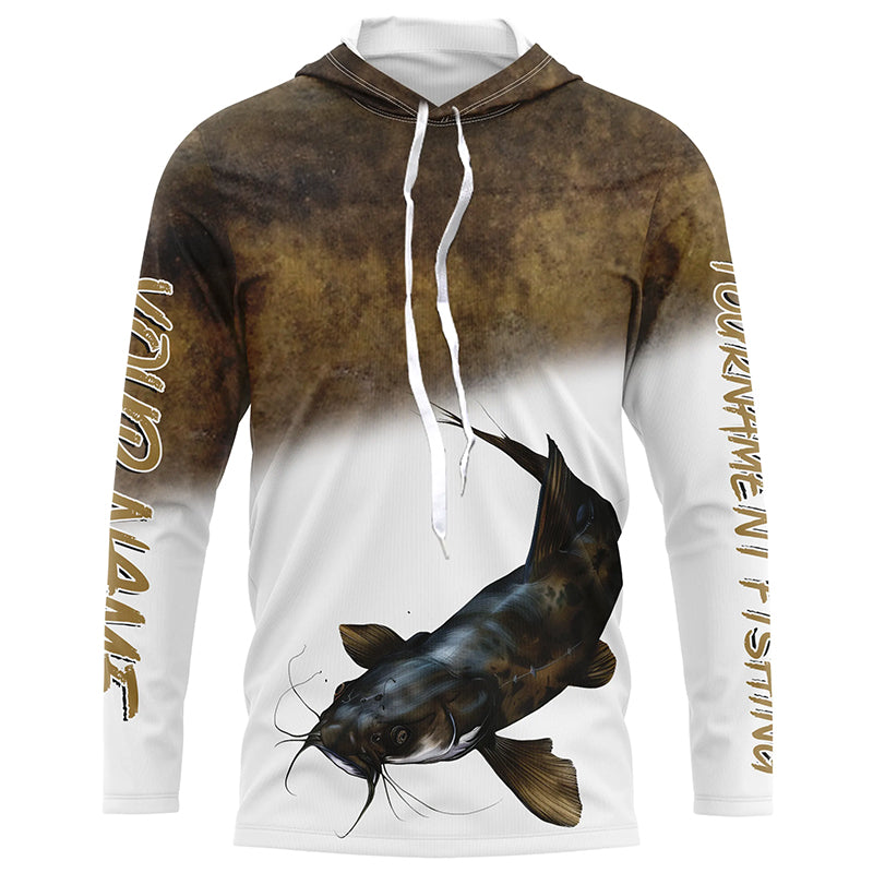 Flathead Catfish Fishing Customize name Long sleeve fishing shirts, personalized fishing gift NPQ243