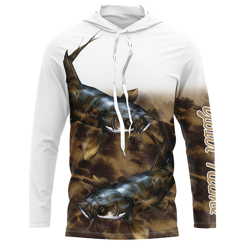 Flathead Catfish Fishing Customized Long sleeve Fishing Shirts, personalized fishing gift NPQ144