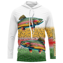 Load image into Gallery viewer, Rainbow Trout Fishing Customize UV Protection Long sleeve Fishing Shirts, personalized fishing gift NPQ282
