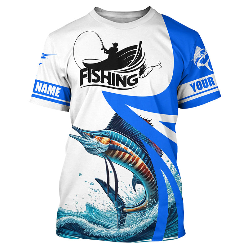 Sailfish fishing Custom sun protection Fishing T-shirt, Sailfish fishing jerseys | Blue NQS5321