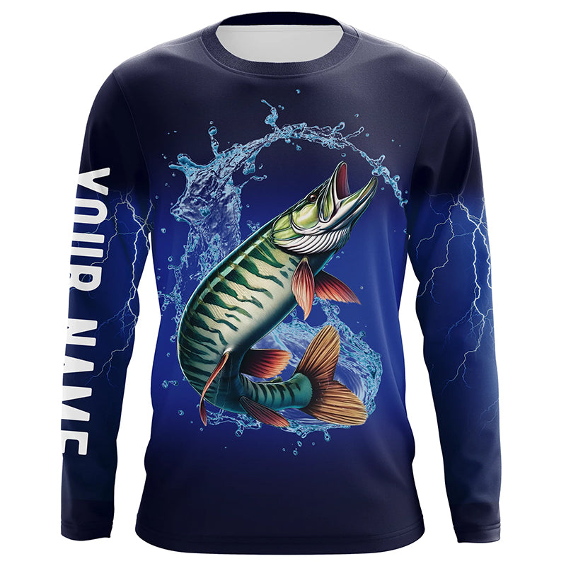 Musky Fishing Customize name Long sleeve Fishing shirts, personalized fishing gift ideas NPQ239