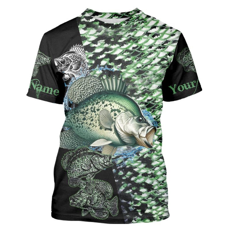 Crappie fishing scales Freshwater Fishing Custom Name Fishing shirts | Tshirt - NPQ677