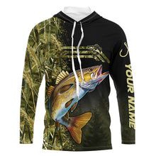 Load image into Gallery viewer, Custom Walleye fishing camouflage Fishing Jerseys, Personalized Walleye fishing Long sleeve shirts NQS4863
