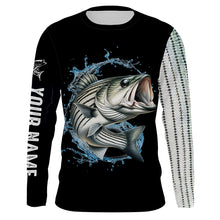 Load image into Gallery viewer, Striped Bass fishing scale UV protection Customize long sleeves fishing shirt for men NPQ12
