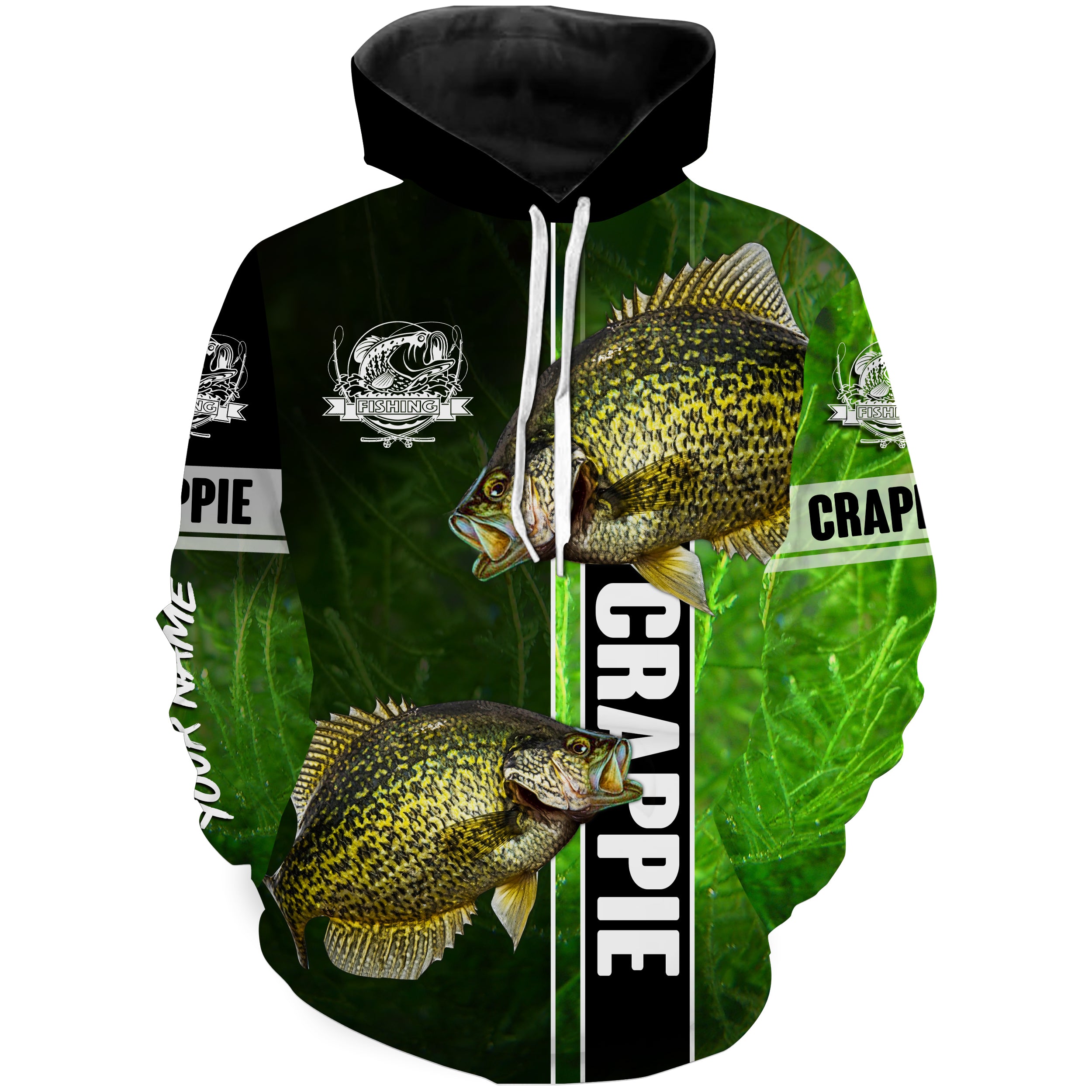 Crappie fishing green shirt Custom fishing hoodie, personalized fishing gift ideas NPQ233