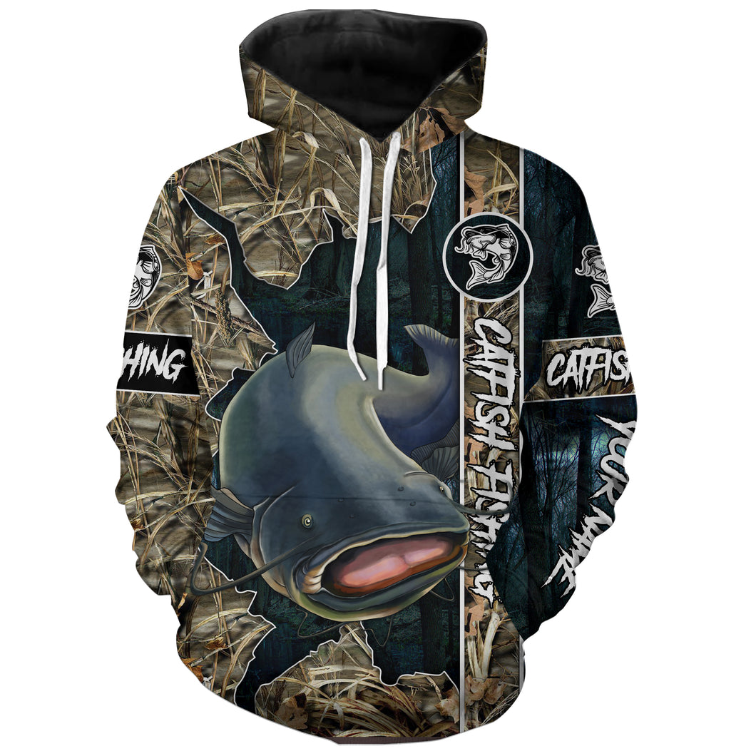 Catfish Fishing camo shirt Customize 3D All Over Printed fishing hoodie, personlized gift for fisherman NPQ394