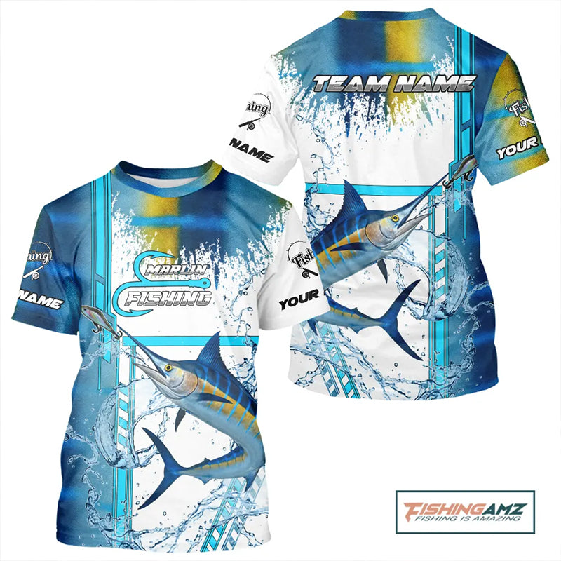 Blue Marlin fishing scales custom Marlin fishing T-shirts, Marlin offshore fishing apparel NQS10870