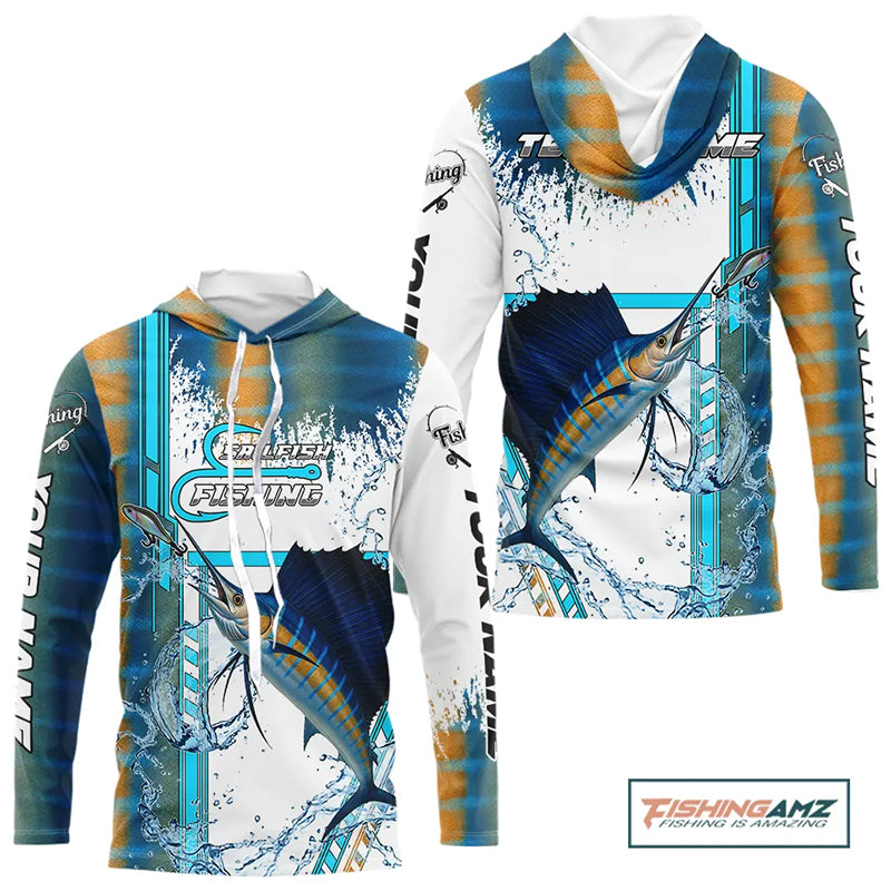 Sailfish fishing scales custom Sailfish fishing Long Sleeve Shirt, Sailfish offshore fishing apparel NQS10871