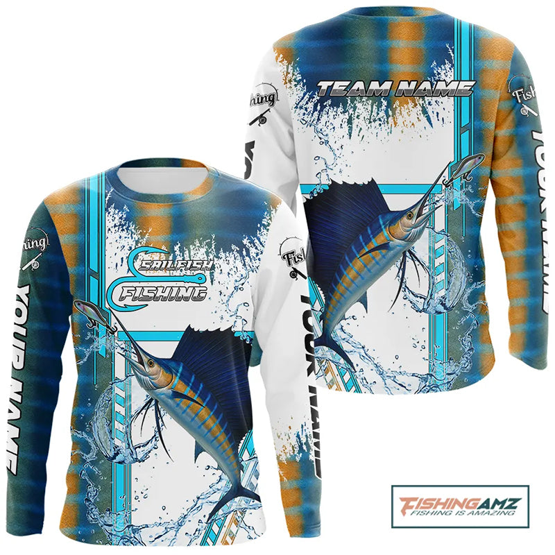 Sailfish fishing scales custom Sailfish fishing Long Sleeve Shirt, Sailfish offshore fishing apparel NQS10871