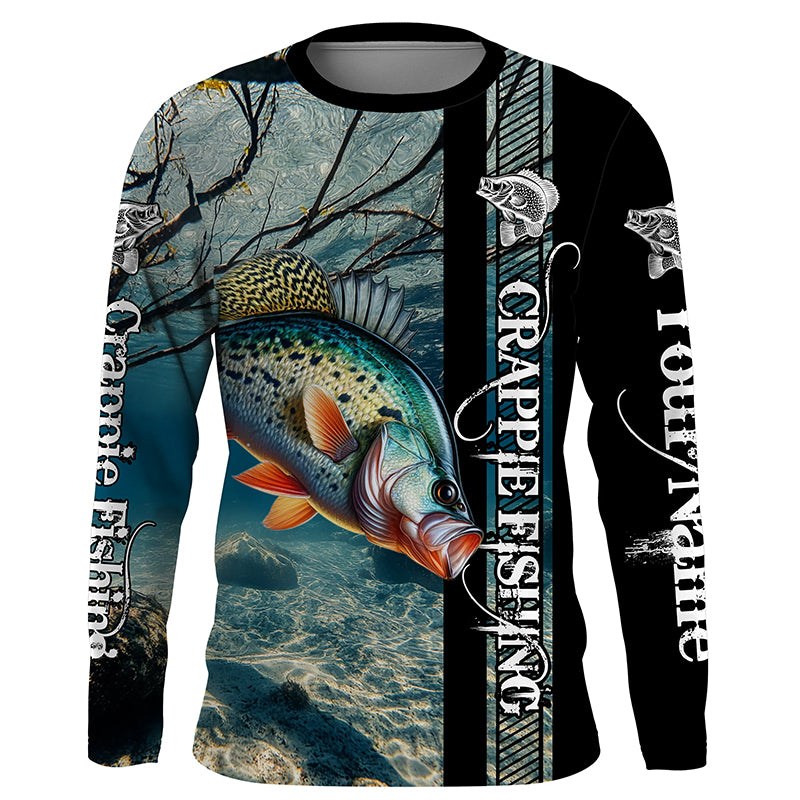 Crappie fishing Camo Customize name Crappie Long sleeve fishing shirts, personalized fishing gift NPQ234