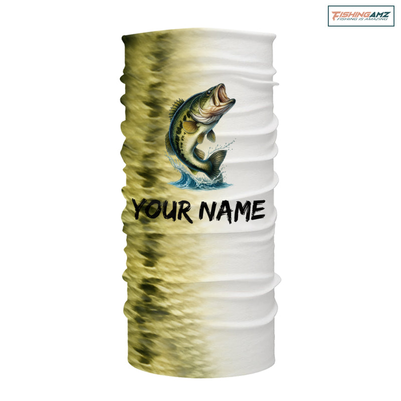 Personalized Green Scales Performance Bass Long Sleeve Fishing Shirts, Bass fishing tournament jersey NQS10238