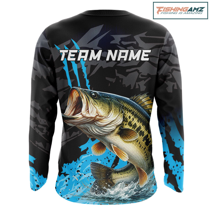 Largemouth Bass Fishing Jerseys For Men, Custom Bass Performance Fishing Apparel