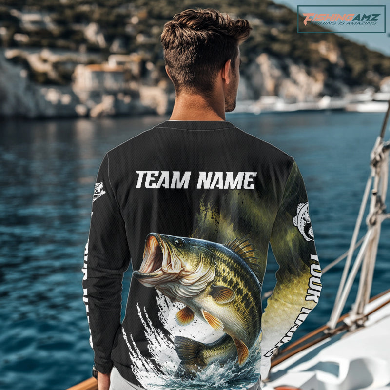 Largemouth Bass Fishing Shirts Long Sleeve For Men, Beautiful Bass Fishing Shirts  NHT529