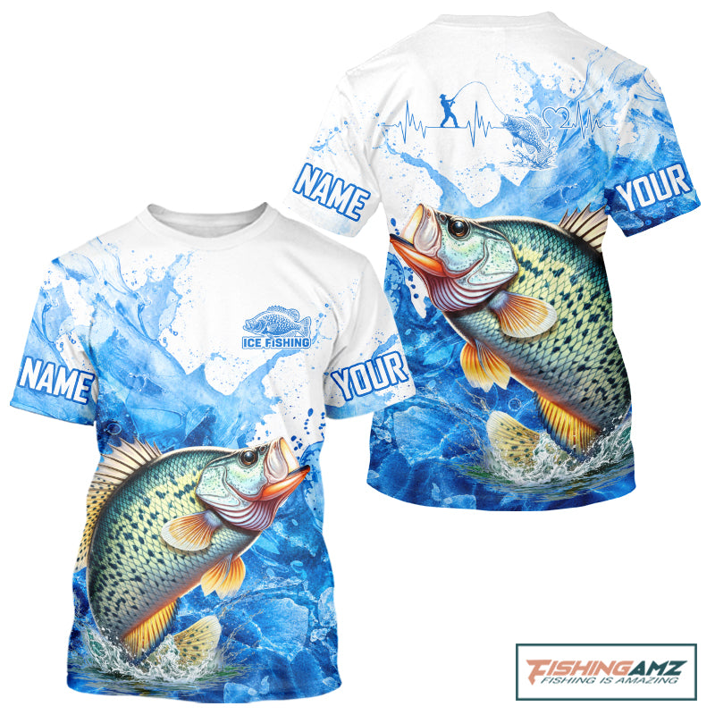 Crappie Fishing Shirts Short Sleeve, Ice Fishing Shirt For Men, Crappie Fishing Apparel NHT1384