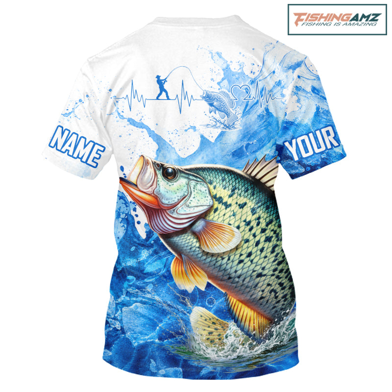 Crappie Fishing Shirts Short Sleeve, Ice Fishing Shirt For Men, Crappie Fishing Apparel NHT1384