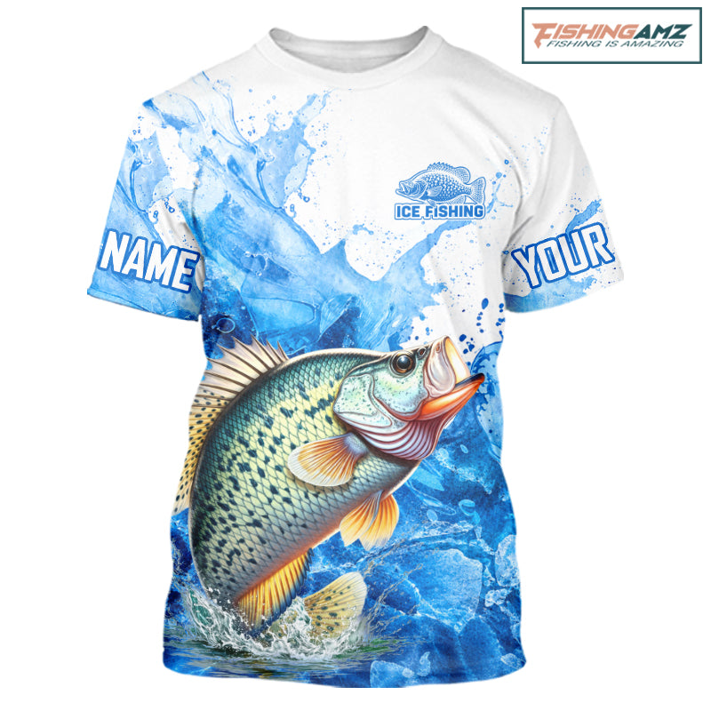 Crappie Fishing Shirts Short Sleeve, Ice Fishing Shirt For Men, Crappie Fishing Apparel NHT1384