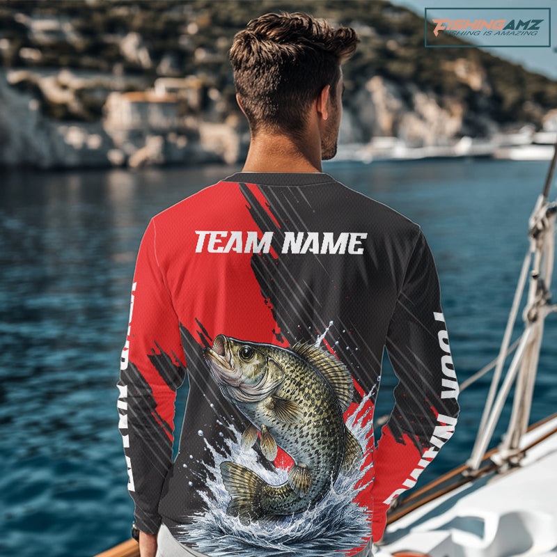 Crappie Fishing Long Sleeve Tournament Shirts, Personalized Crappie Fishing Jerseys NHT586