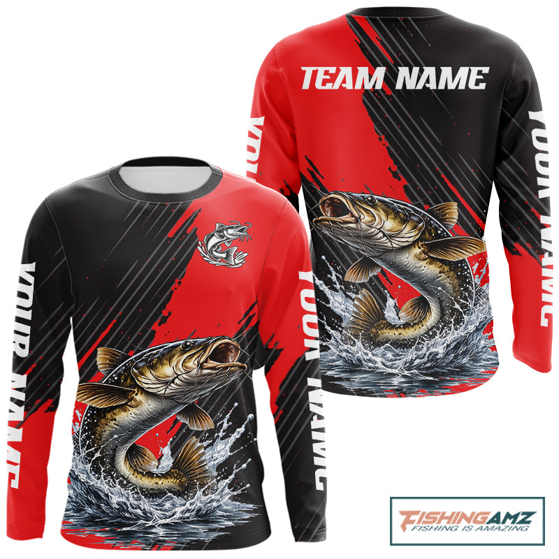 Catfish Fishing Long Sleeve Tournament Shirts, Personalized Catfish Fishing Jerseys NHT589