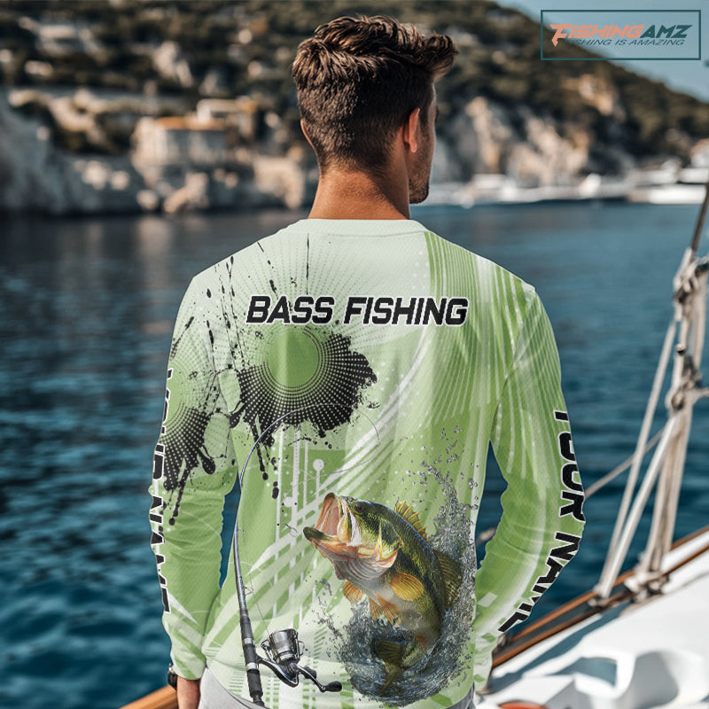 Largemouth Bass Fishing Shirts Long Sleeve, Personalized Fishing Gift NHT379