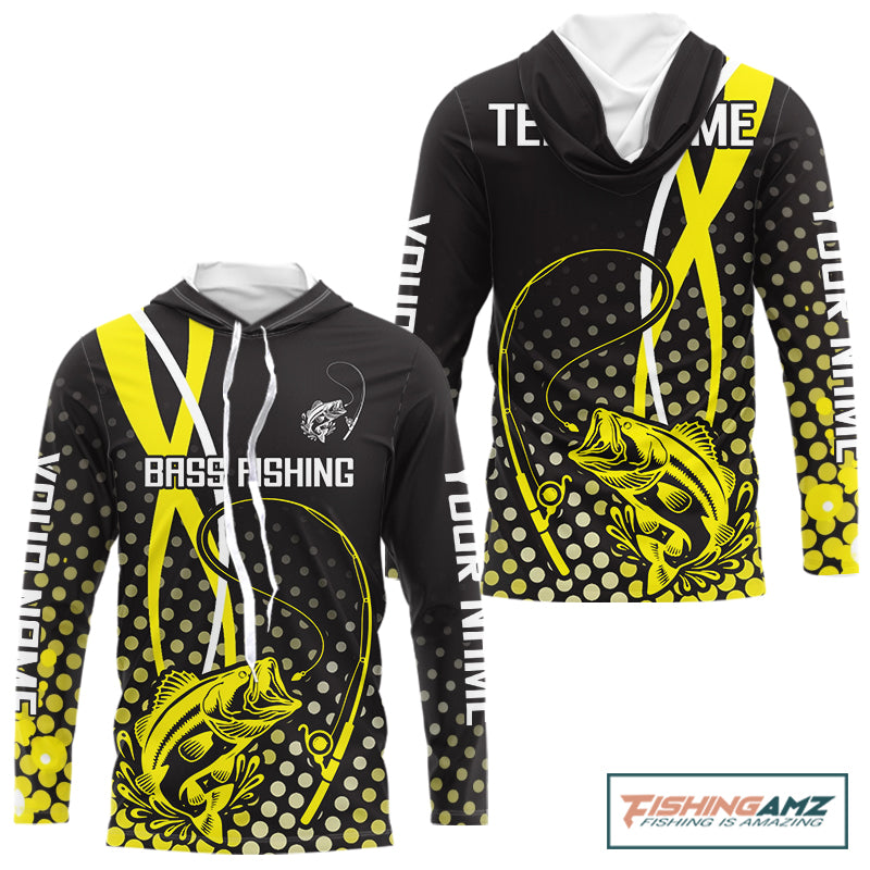 Personalized Bass Fishing Jersey, Bass Fishing Long Sleeve Tournament Shirts NHT380