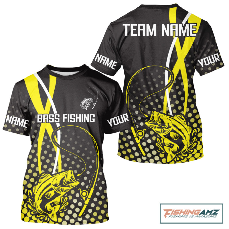 Personalized Bass Fishing Jersey, Bass Fishing Tournament T-Shirts NHT380