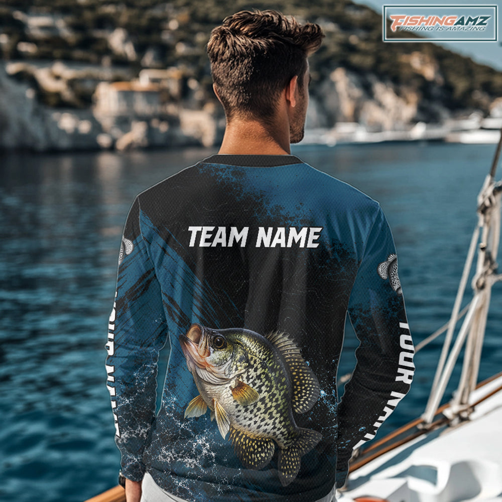 Custom Crappie Fishing Jersey Personalized Long Sleeve Shirt For Men NHT1111