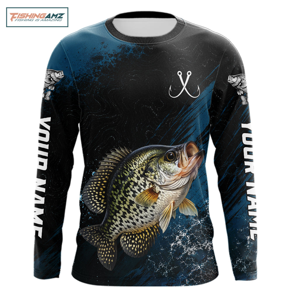 Custom Crappie Fishing Jersey Personalized Long Sleeve Shirt For Men NHT1111