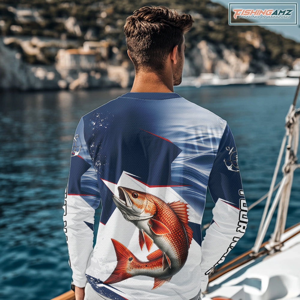 Offshore Sport Fishing Redfish Monster, Long Sleeve Redfish Fishing Jersey For Men NHT1467