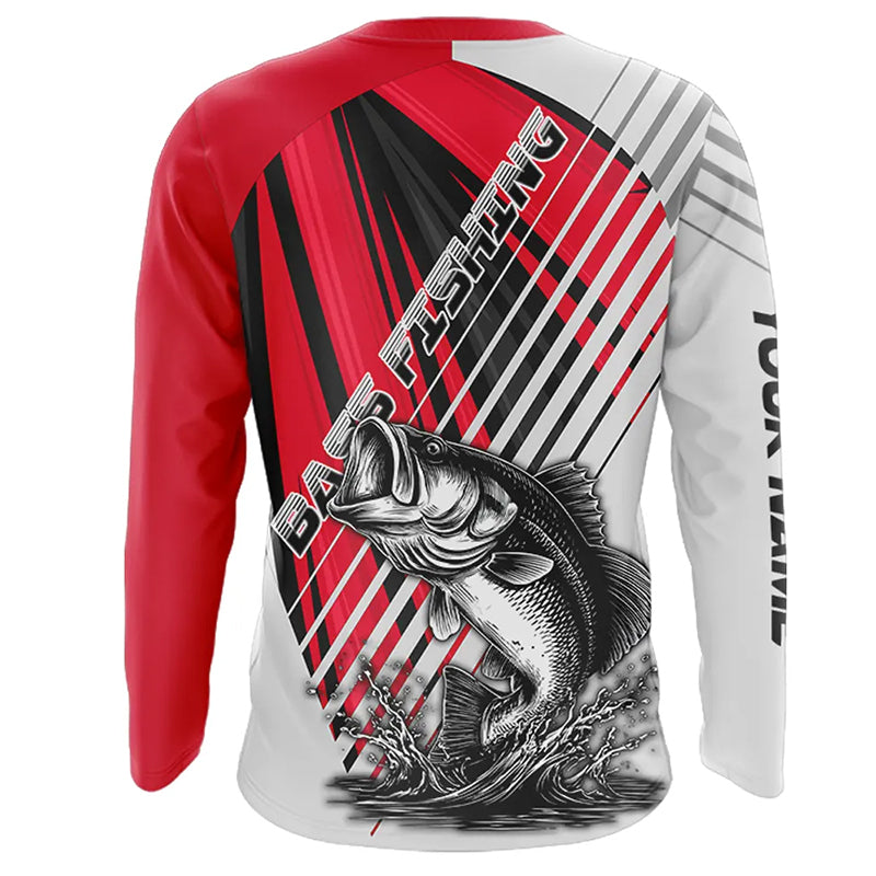 Largemouth Bass Fishing Shirts Long Sleeve Customize Name, Personalized Fishing Gift NHT381