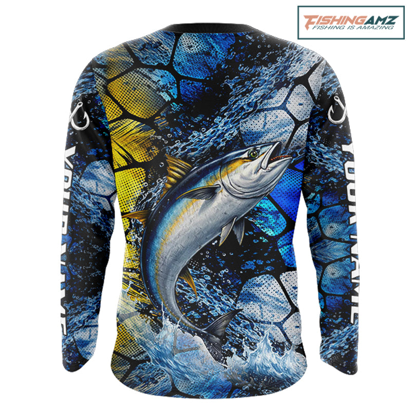 Tuna Fishing Customize Name Long Sleeve Fishing Shirts, Personalized Tuna Fishing Gift NHT438