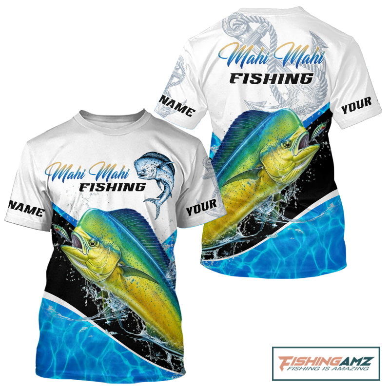 Custom Mahi Mahi Saltwater Fishing T-Shirt Designed For Deep Sea Anglers NHT1357