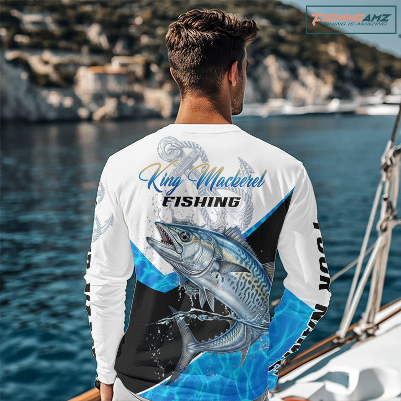 Custom Tuna Saltwater Fishing Shirts Long Sleeve Designed For Deep Sea Anglers NHT1359