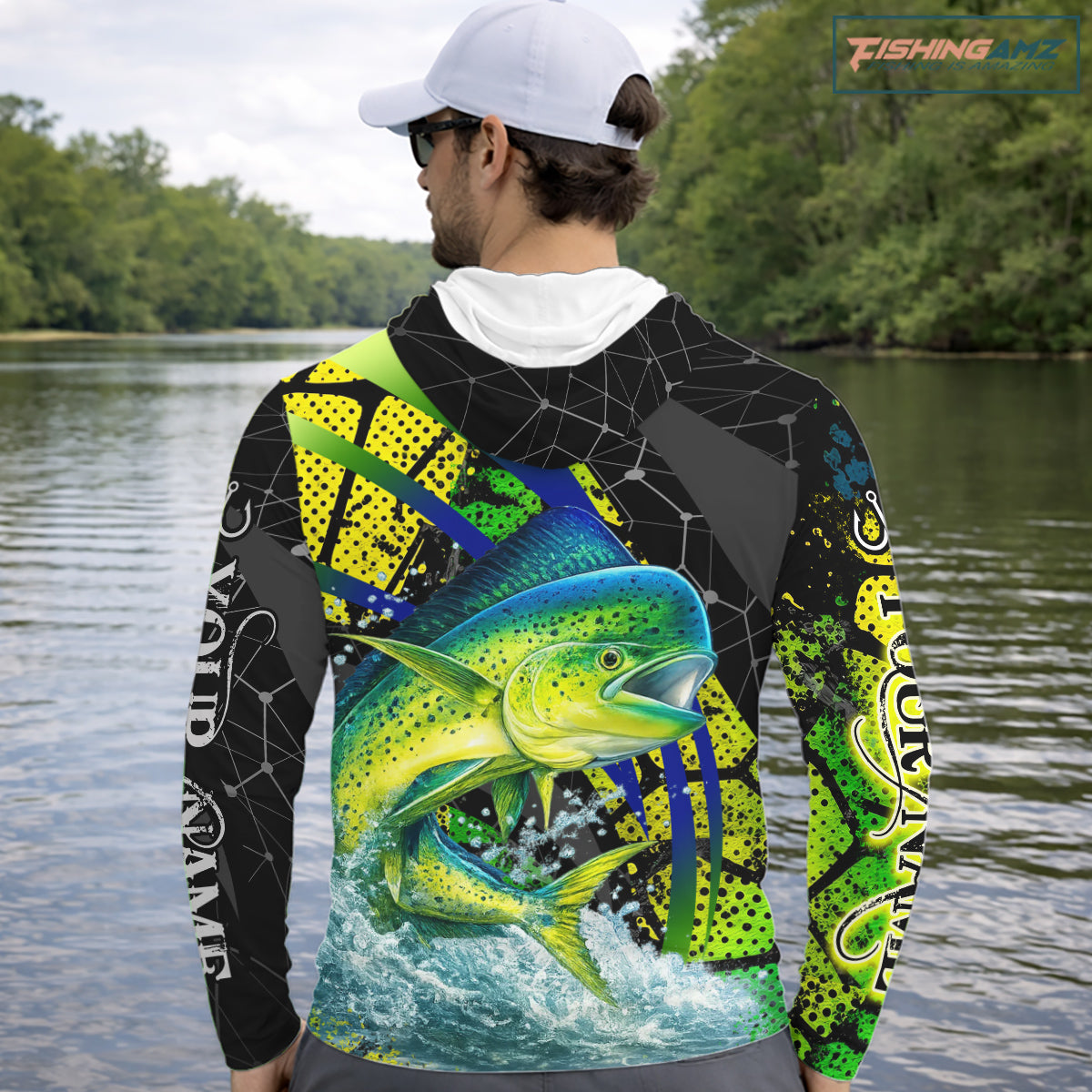 Personalized Mahi Mahi Fishing Jerseys 3D Long Sleeves Hooded Shirt, Fishing Gift  NHT402