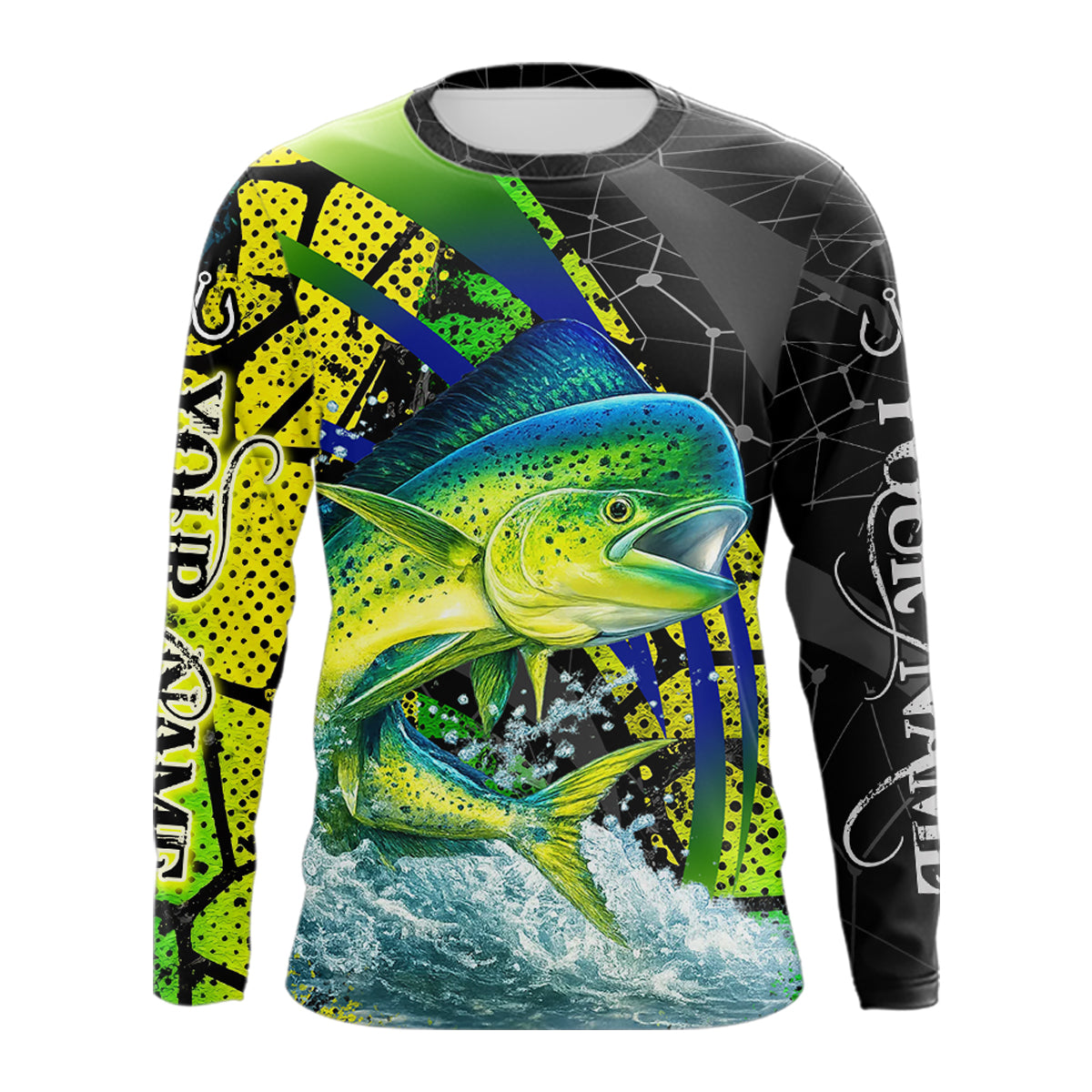 Personalized Mahi Mahi Fishing Jerseys 3D Long Sleeve Shirt, Fishing Gift  NHT402