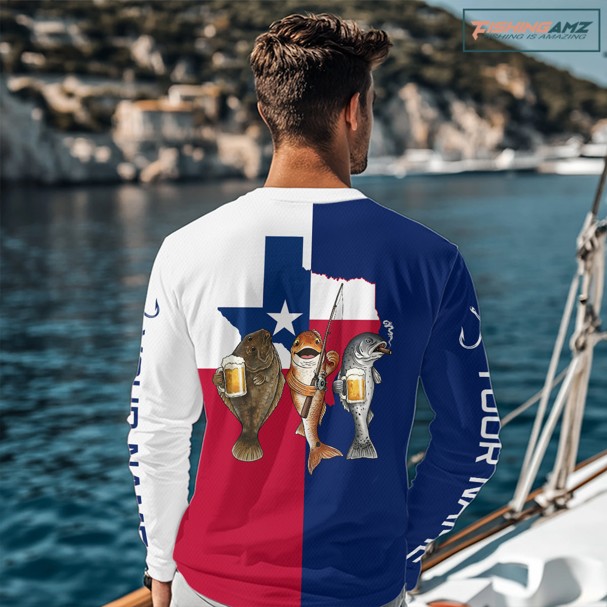 Texas Slam Fishing Shirts Long Sleeve For Men, Personalized Inshore Slam Fishing Team Jersey NHT846