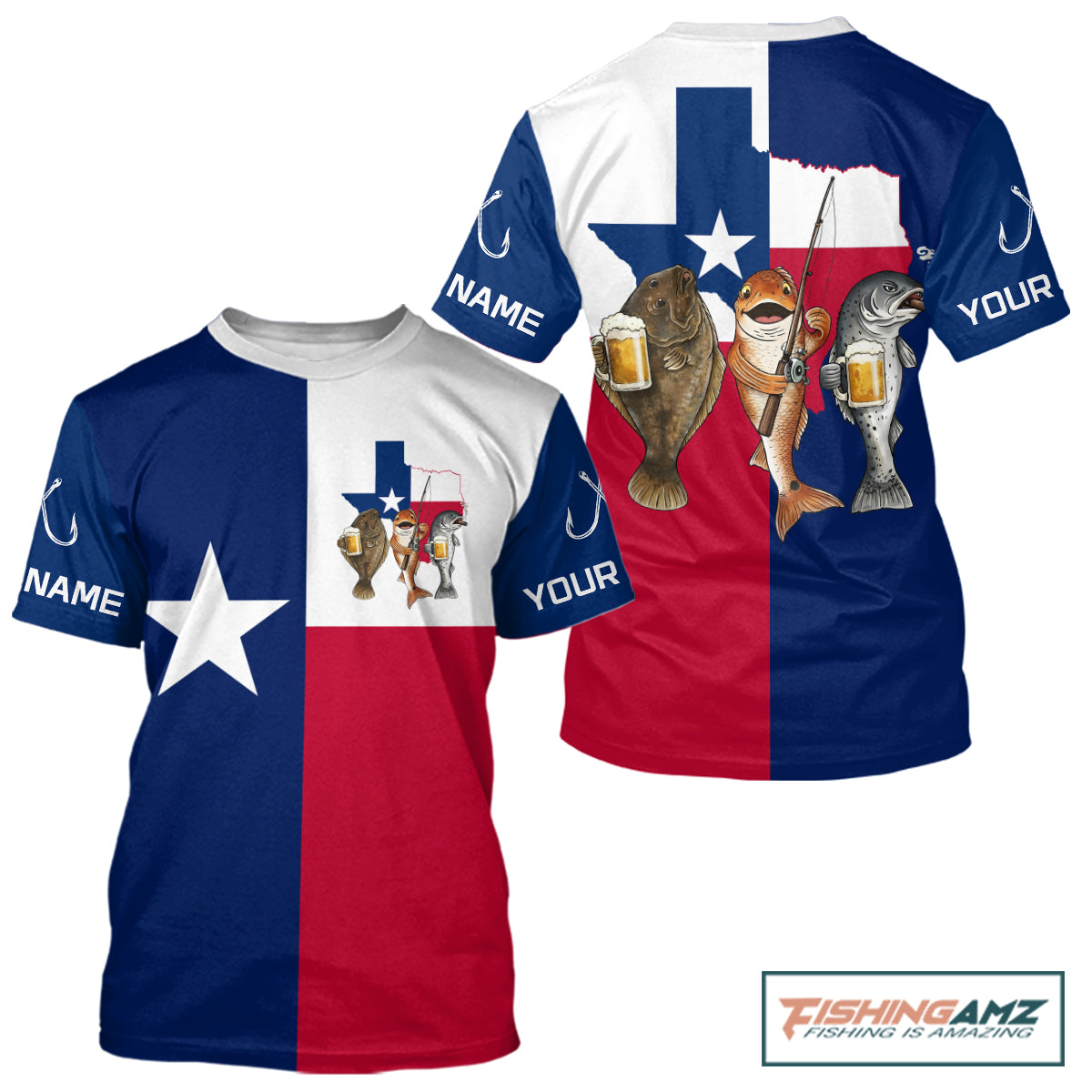 Texas Slam Fishing Shirts T - Shirt For Men, Personalized Inshore Slam Fishing Team Jersey NHT846