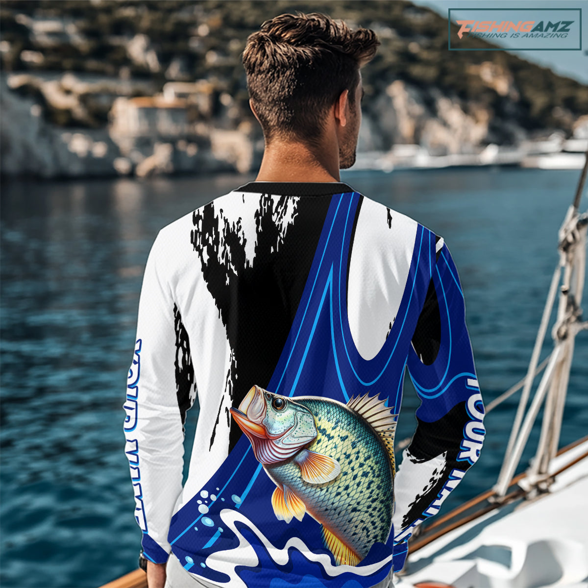 Crappie Fishing Jersey Personalized Name Fishing Shirt, Angler Tournament Fishing Apparel NHT868