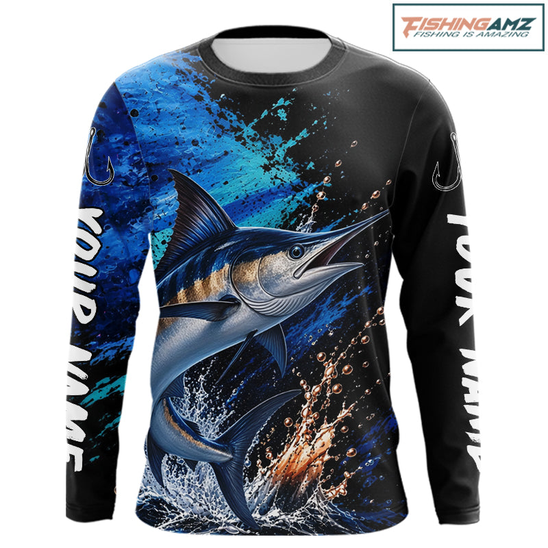 Marlin Fishing Jersey, Marlin Fish Long Sleeve Shirt, Sport Fishing Shirt For Men NHT1537