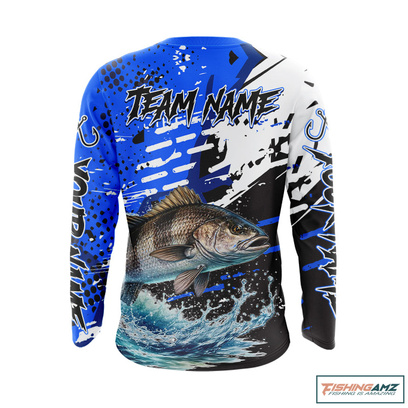 Personalized Black Drum Fishing Jerseys For Fishing Team, Tournament Fishing Shirts NHT448