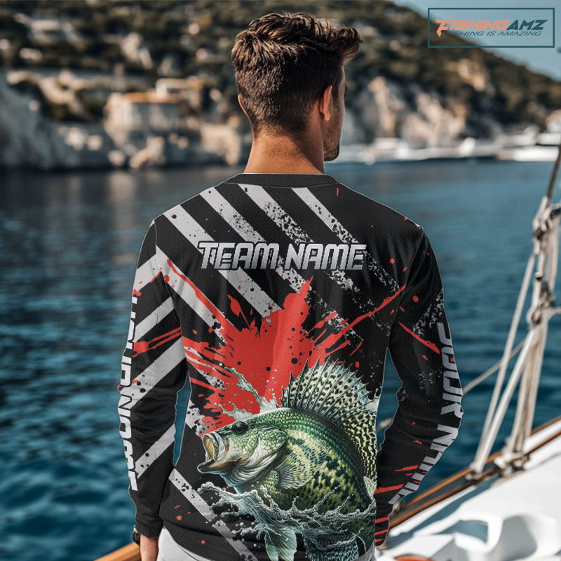 Custom Crappie Long Sleeve Tournament Fishing Shirts, Crappie Fishing Jerseys NBT713