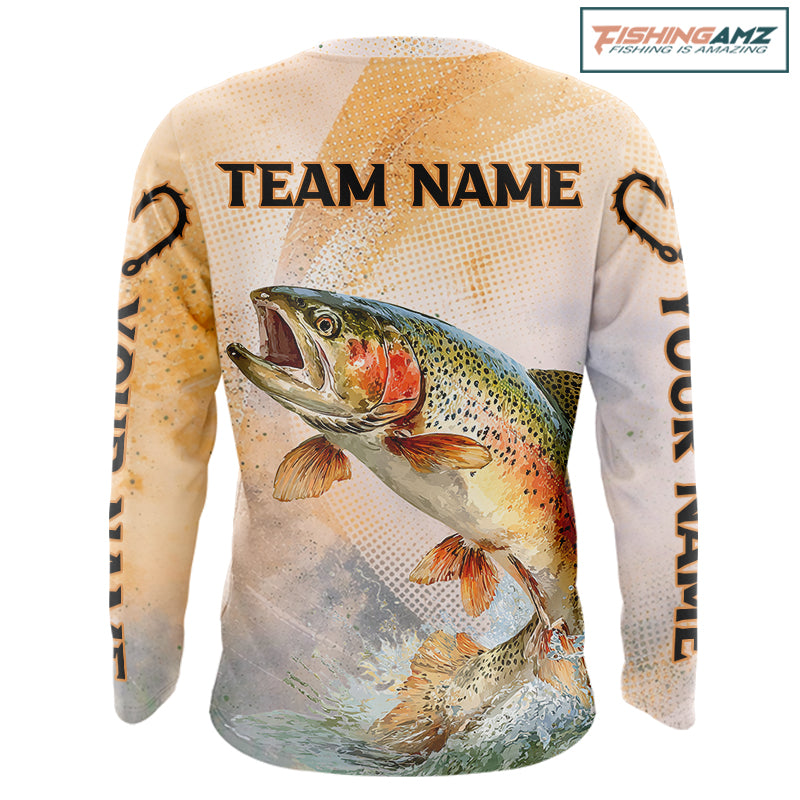 Rainbow Trout Fishing Jerseys For Fishing Team, Trout Fishing Shirts Long Sleeve NBT412