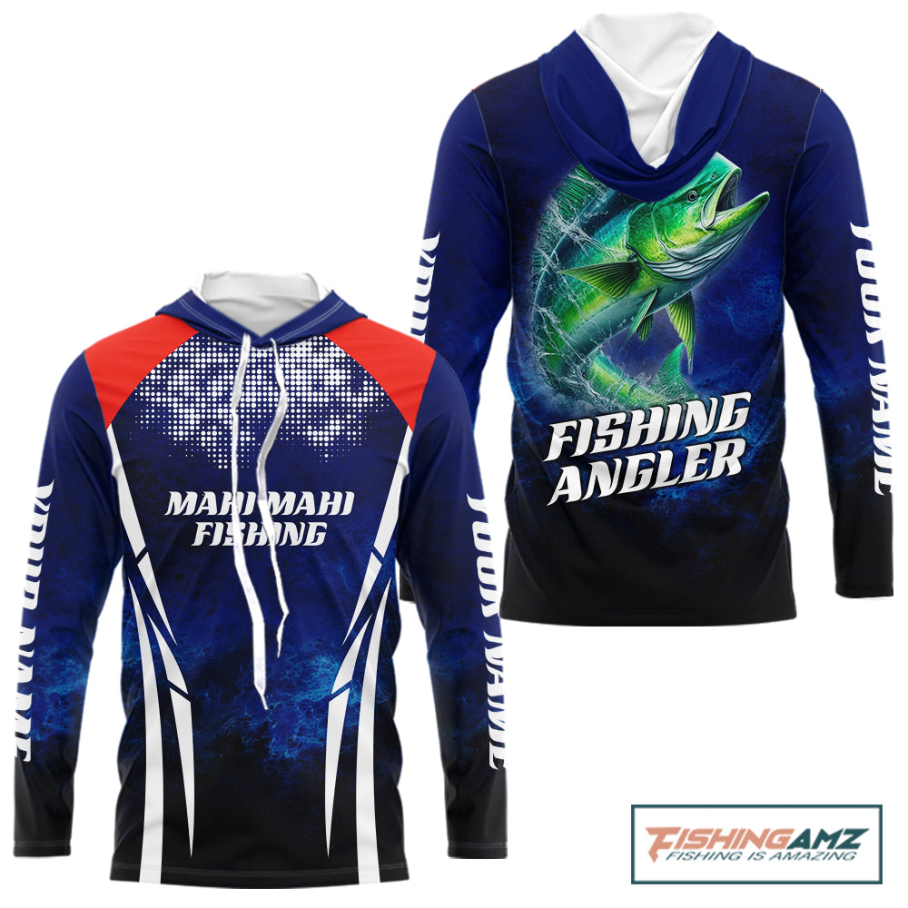 Personalized Mahi Mahi Fishing Hood UV Protection Saltwater Fishing Shirts NBT373