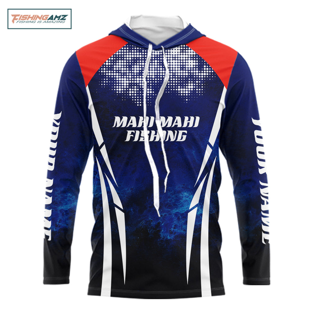 Personalized Mahi Mahi Fishing Hood UV Protection Saltwater Fishing Shirts NBT373