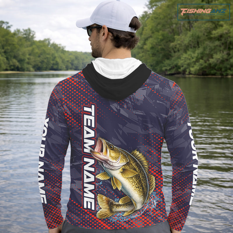 Personalized Walleye Hooded Fishing Shirts Purple Camo, Walleye Fishing Tounament Shirts NBT443