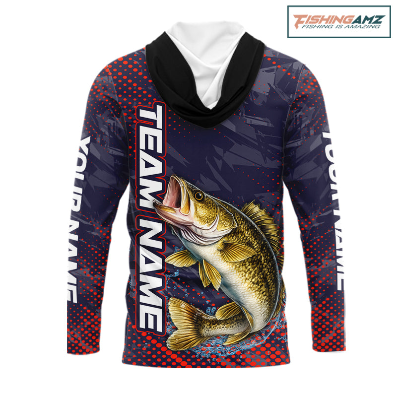 Personalized Walleye Hooded Fishing Shirts Purple Camo, Walleye Fishing Tounament Shirts NBT443