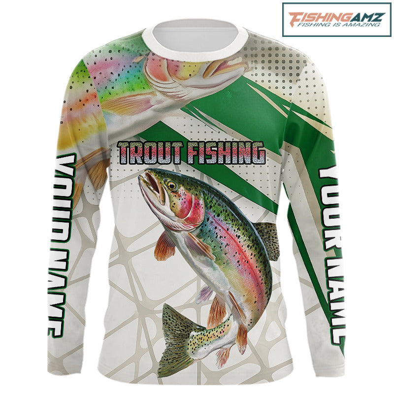 Rainbow Trout Fishing Tournament Shirts Long Sleeve, Custom Trout Fishing Shirts NBT429