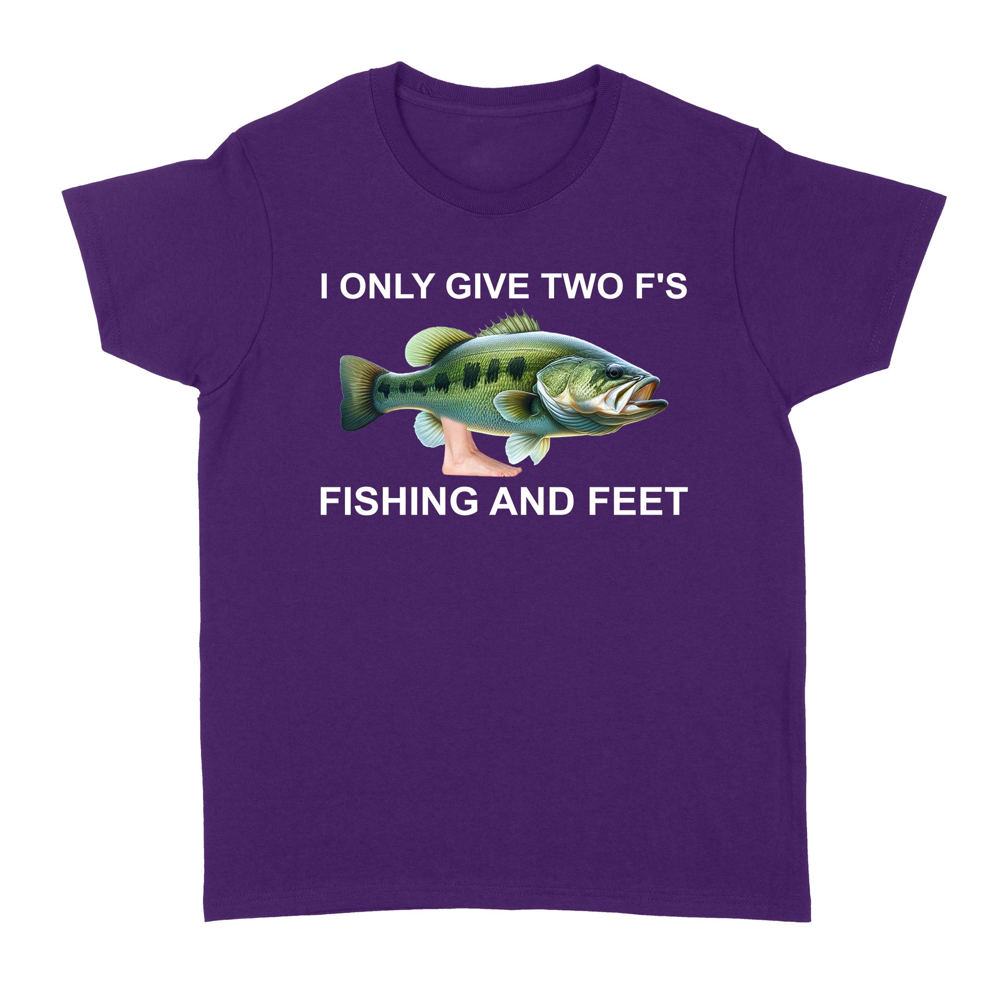 Funny fishing shirt - I only give two f's Women's T-shirt