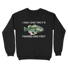 Load image into Gallery viewer, Funny fishing shirt - I only give two f&#39;s Unisex Sweatshirt
