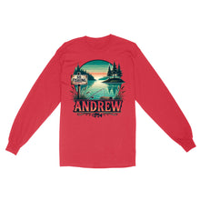 Load image into Gallery viewer, Personalized fishing shirt custom name Long Sleeve
